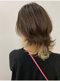 インナーカラーボブ マロンベージュ ベージュ イルミナカラー