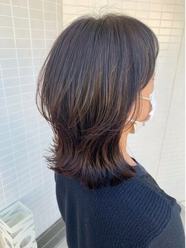 オーシャン(Ocean) [OCEAN Hair&Life藤原純] ピンクベージュ外ハネくびれロブヘア☆