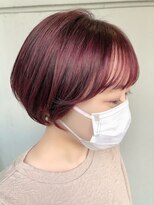 スーリール 赤坂店(Sourire)&nbsp;ベリーピンクショートボブ