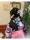 着付け  編み込み
