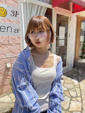 アンククロス 青山店(ANKH CROSS) イヤリングカラー×ショートボブ