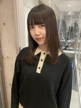 ローウェ 愛知豊橋(Louwe) 髪質改善トリートメント透明感ベージュカラーボブヘアセット豊橋