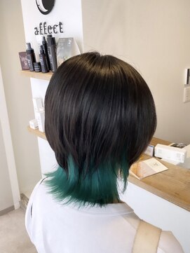 アフェクト 上大岡(affect) 黒髪/グレーベージュ/レイヤーロング/前髪パーマ/上大岡
