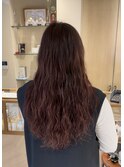春に人気 暖色系カラー×ウェーブパーマ【大石】