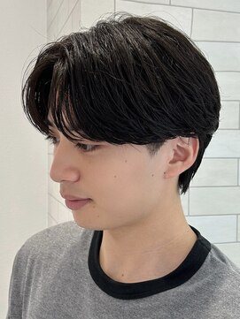 オーシャントーキョー 仙台(OCEAN TOKYO) ニュアンスセンターパートカルマヘア刈り上げマッシュ黒髪韓国