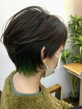 キャラシャローネ お台場(CharaChalone) ワンポイントカラー／オリーブグリーン／イヤリングカラー