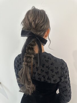 ミンクスオーバー(MINX OVER) 【ヘアセット】ふわもこ編み下ろし/着物