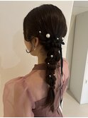 編みおろしヘアセット