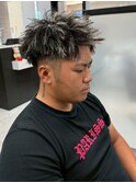 ツイストスパイラルパーマ ホワイトメッシュ