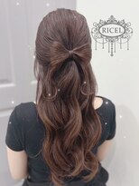 リシェル 原宿店(Ricel)&nbsp;リボンハーフアップ[ヘアセット/原宿/原宿駅]