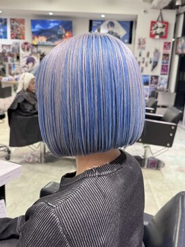 トーキョー オタクヘアー(TOKYO OTAKU HAIR) インナーカラー アンブレラカラー 水色 シルバー イメージカラー