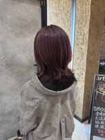 アールトゥーヘアー(art To Hair)&nbsp;ミディアムレイヤー/チェリーピンク/透明感カラー