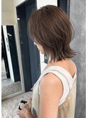 大人くびれレイヤーボブ×透け感ベージ
