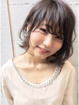 ローランド(Rowland)&nbsp;外ハネ☆束感☆シースルーバング☆暗めアッシュ☆グレー