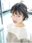 透明感たっぷりラフウェーブボブ