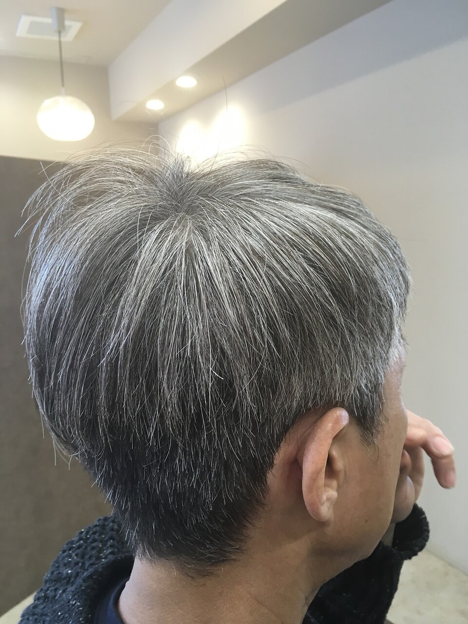 仙台D グレイヘア×マッシュショート×ソフト刈り上げstyle