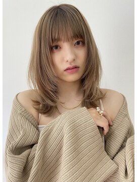 アクアオモテサンドウ(ACQUA omotesando) △大人可愛いウルフカットレイヤーカットミディアムぱっつん前髪