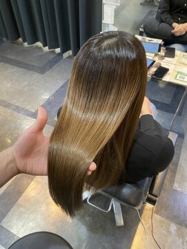 イオエ(ioe) 前髪/アンブレラカラー/こなれミディ/イメチェン/ウェーブパーマ