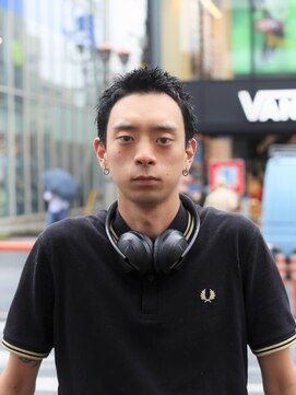 ガズル ハラジュク(GUZZLE HARAJUKU) 黒髪短髪 刈り上げないスパイキーショート くせ毛メンズ