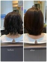 ビープライズ(Be PRIZE) まとまりの悪い髪も酸性縮毛矯正ならスタイリングが楽に