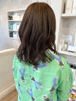 キャアリー(Caary)&nbsp;福山人気caaryオリーブアッシュブラウン巻き髪愛され大人カラー