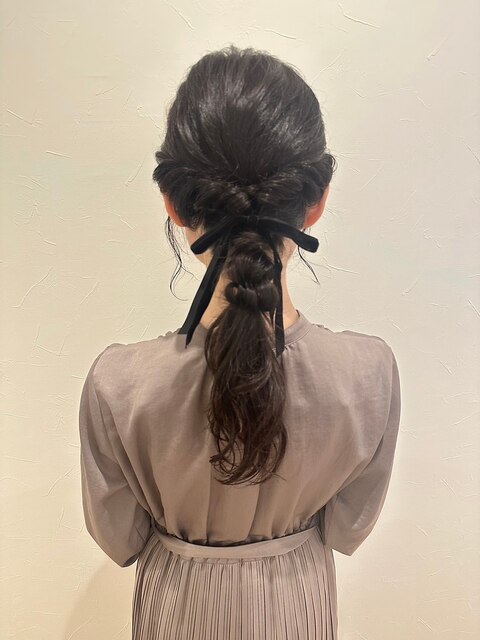 トレンドリボンヘアセット