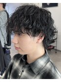 ウルフ/アッシュブラック/カルマパーマ/ベリー/ウルフ