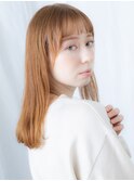 オン眉で大人可愛いハイトーンワンカールg古河10代20代30代