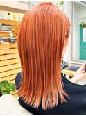 20代30代40代ハイライトオレンジブラウン立体感ミディアム