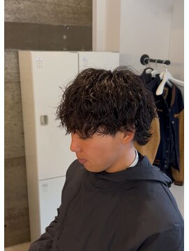 メンズギフト(men's GIFT) ツーブロックツイストスパイラルパーマメンズマッシュウルフ