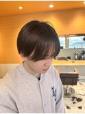 韓国風マッシュツーブロック学生カット