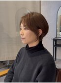 ショートボブ/カカオブラウン