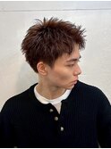 ・スパイキーショートブルーブラックフェザーパーマサーフカール
