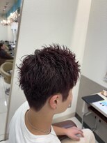 アース オーセンティック 松山銀天街店(EARTH Autentic)&nbsp;ワインレッドスパイキーショート