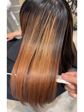 ジェコ ブラン(gecko. brun) ビフォーあり/明るめカラー/美髪矯正/ダメージ毛#武蔵小山美容室