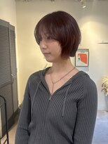 ロカ(roka) ワインレッド×ショートボブ