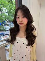 フォルテ 表参道店(FORTE) アッシュブラウン/ミディアムレイヤー/韓国巻き/顔周りカット
