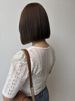 ロックス バイ マグ 松本(rocks BY MAG)&nbsp;艶感ヘーゼルブラウン×切りっぱなし大人ボブ