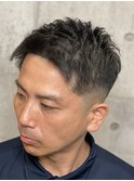 夏におすすめ！スキンフェードかけるアップバング