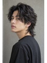 ネオリーブ モカ 川崎チネチッタ店(Neolive mocca)&nbsp;メンズウルフ×ニュアンスパーマ×自然な毛流れ