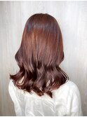 ツヤ髪×オレンジベージュ