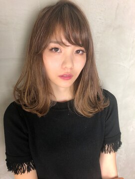 アン たまプラーザ(un) ◆似合わせカット/ミディアムレイヤーカット【ダークアッシュ】