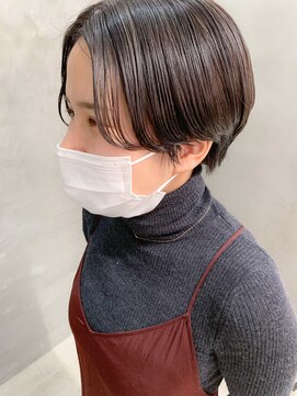 テトヘアー(teto hair) ハンサムショート、前下がりショート、ハイライト、グレージュ