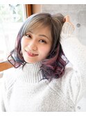 シルバーアッシュ＆毛先ユニコーン