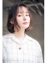 メーヴェ(Mowen) mowen 南堀江　ボブ×ラベージュ×艶髪×セミウェット