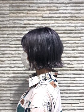ビス ヘア アンド ビューティー 西新井店(Vis Hair＆Beauty) パープルアッシュ/ハイトーン/ボブ/ショートボブ/10代／20代