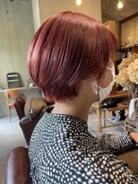 ヨーク(yoke.)&nbsp;ピンクオレンジ×ショートボブ