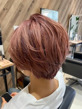 プログレス 小手指店(PROGRESS) ピンクベージュ/シアーカラー/ベビーピンク/斜めバング