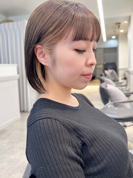 グラフ 銀座(GRAFF) イヤリングカラーボブインナーカラーくびれヘア