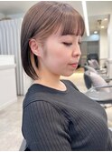 イヤリングカラーボブインナーカラーくびれヘア